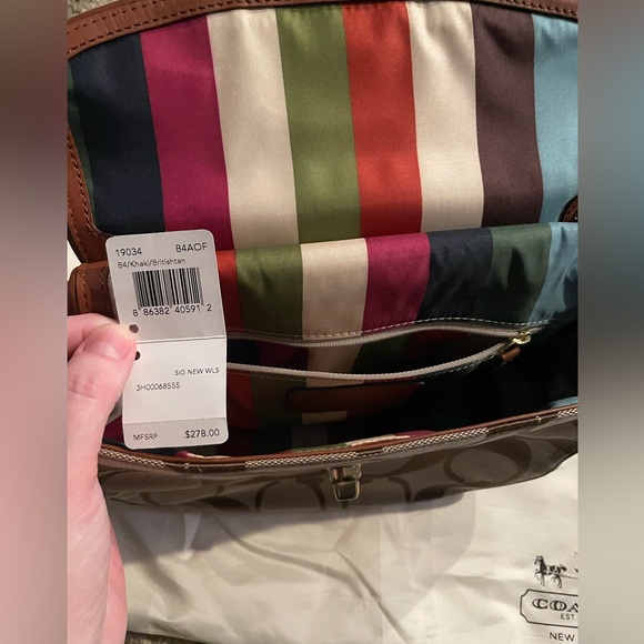 Coach Willis Brown Signature Canvas Tan Leather 65th Anniversary Crossbody Bag - Picture 5 of 12